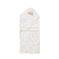 Cute Rabbit Light Cotton Baby White Swaddle Wrap-3