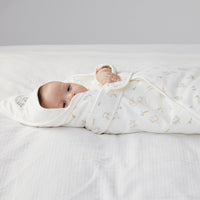 Cute Rabbit Light Cotton Baby White Swaddle Wrap-2